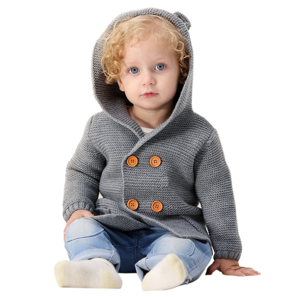 LittleMaylah™ Boys’ Hooded Cardigan Sweater