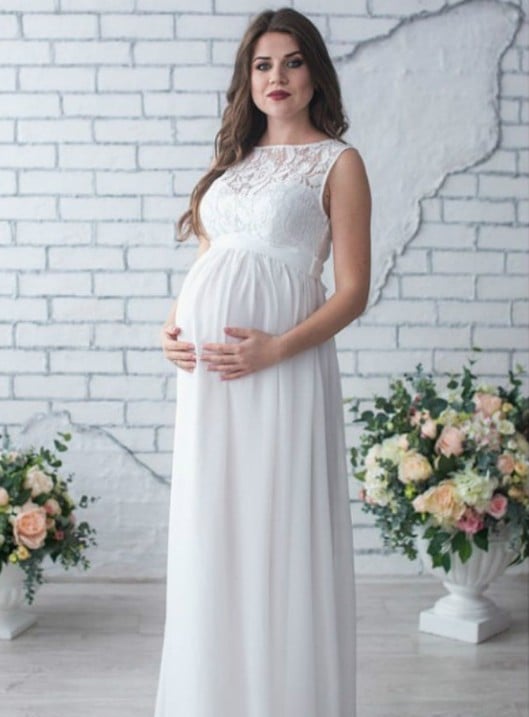 Maman™ Lace Sleeveless Maternity Dress