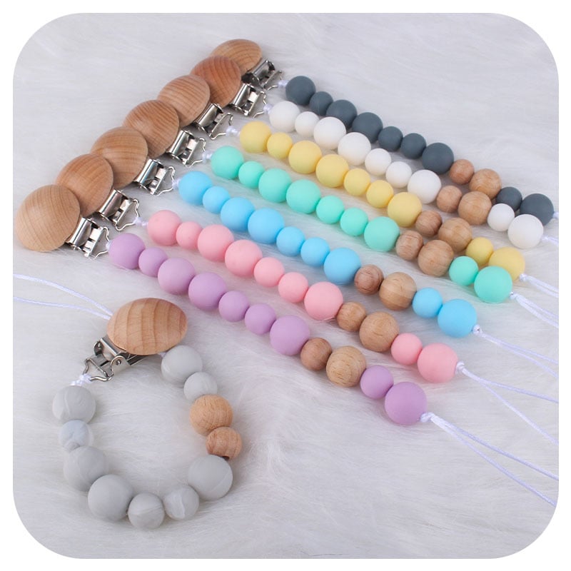 Pacifier Clip Silicone Nipple Chain