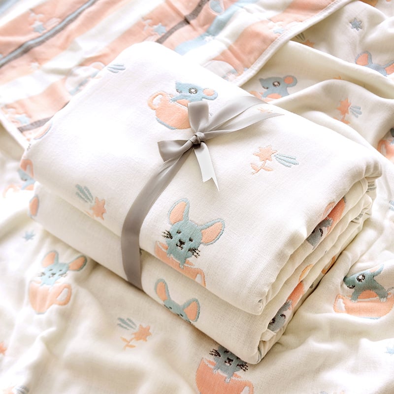 Pure Cotton Absorbent Baby Quilt Bath towel