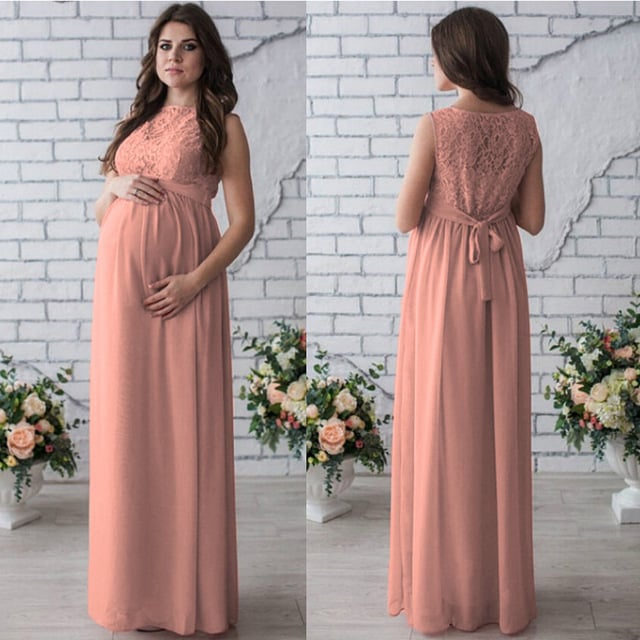 Maman™ Lace Sleeveless Maternity Dress