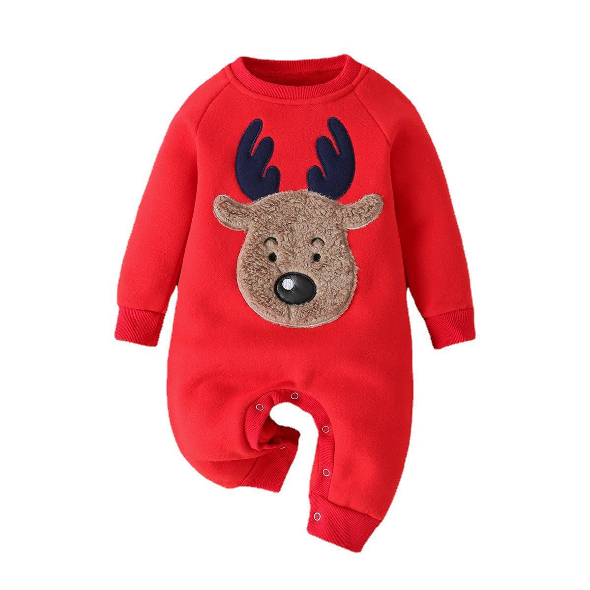 LittleMaylah™ Christmas Baby Elk Romper
