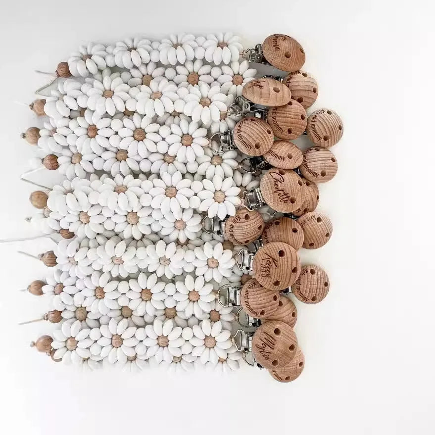 LittleMaylah™ Silicone Pacifier Clip Soft Flower