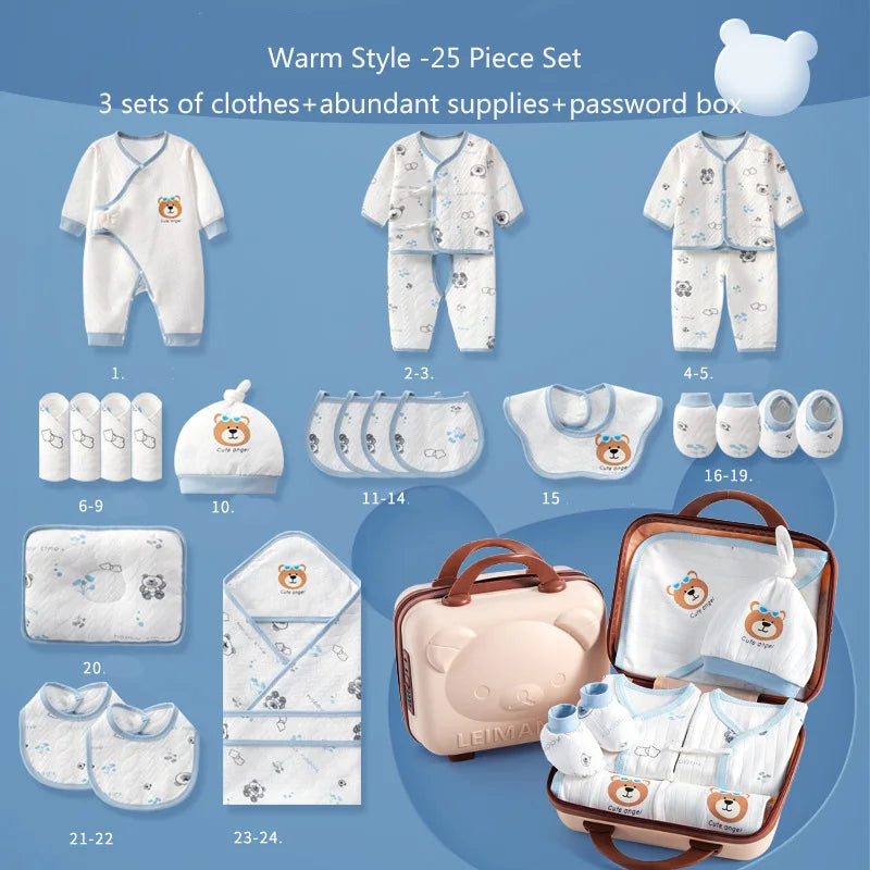 LittleMaylah™ Luxury Baby Clothing Gift Box Set – Pure Cotton 24/25/26-Piece Newborn Essentials