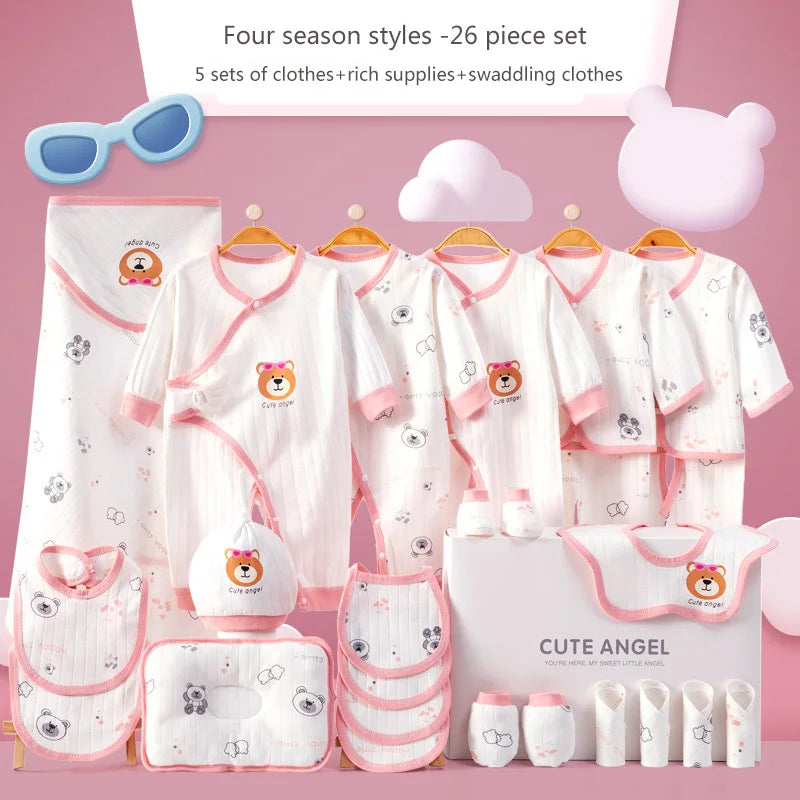 LittleMaylah™ Luxury Baby Clothing Gift Box Set – Pure Cotton 24/25/26-Piece Newborn Essentials