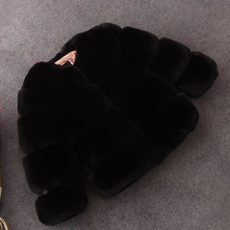 LittleMaylah™ Girls Faux Fur Winter Coat