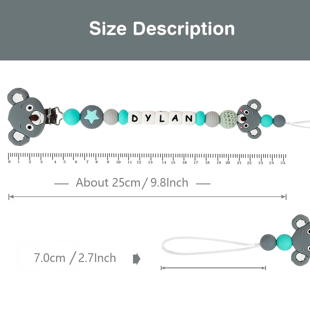 TYRY.HU Silicone Beads Supports Customized English Letter Names Please make a note or contact the seller before placing an order