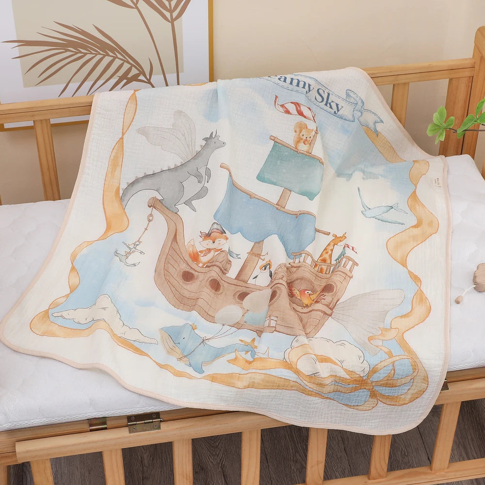 LittleMaylah baby bath towel pure cotton | soft children's blanket absorbent