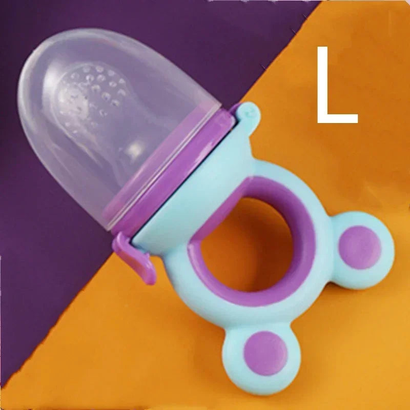 Baby Feeder Silicone Fresh Food Nibbler Kids Boy Girl Bear Ear Fruit Feeding Cute Infant Baby Supplies Nipple Soother Bottles