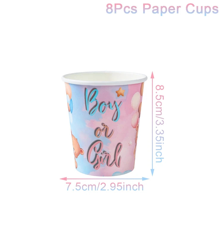 Gender Reveal Party Disposable Tablecloth Boy or Girl Baby Shower Decor Newborn Table Cover Gender Reveal Party Supplies