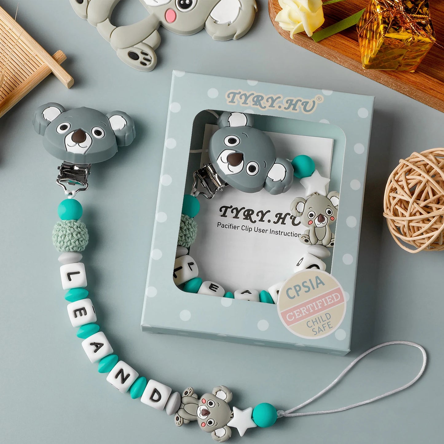 TYRY.HU Silicone Beads Supports Customized English Letter Names Please make a note or contact the seller before placing an order
