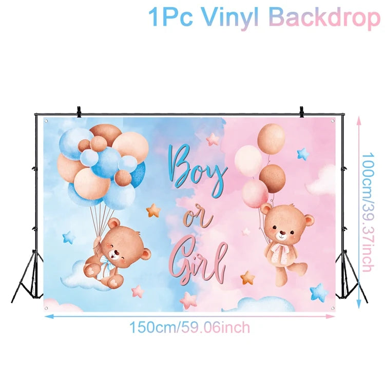Gender Reveal Party Disposable Tablecloth Boy or Girl Baby Shower Decor Newborn Table Cover Gender Reveal Party Supplies