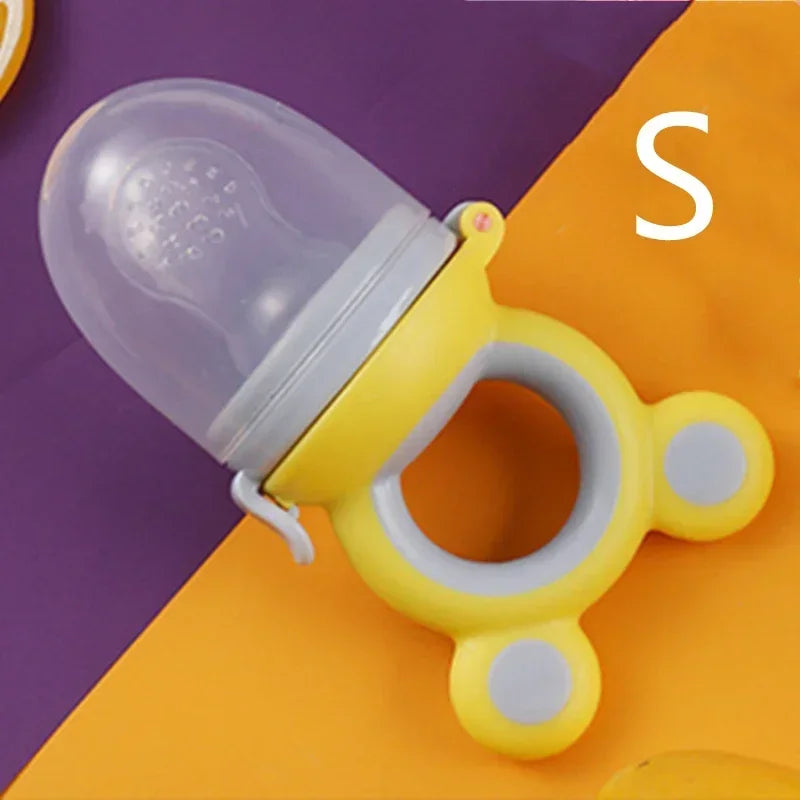 Baby Feeder Silicone Fresh Food Nibbler Kids Boy Girl Bear Ear Fruit Feeding Cute Infant Baby Supplies Nipple Soother Bottles