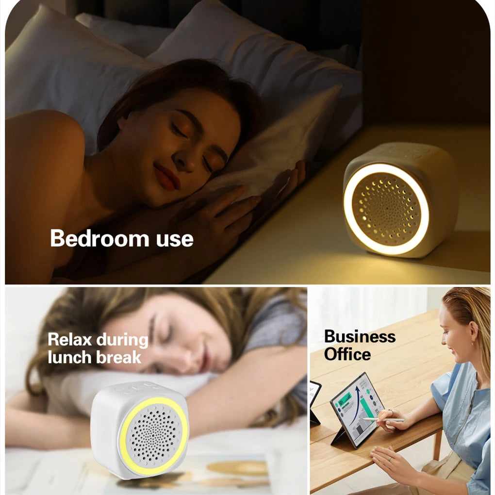 LittleMaylah™ Baby White Noise Machine with Timer & Night Light – Portable Sleep Soother, Auto Shutoff for Infants & Toddlers