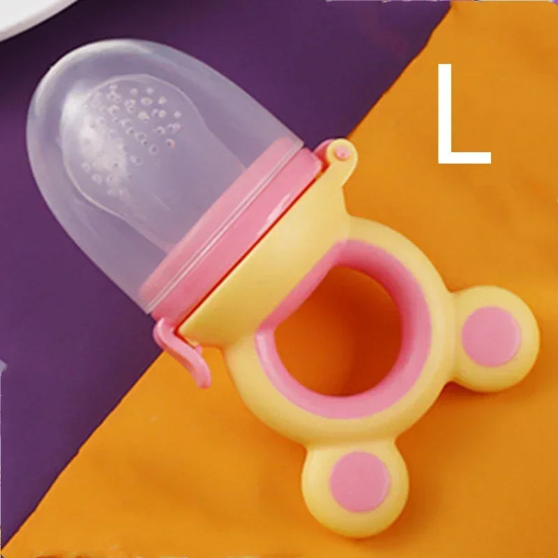 Baby Feeder Silicone Fresh Food Nibbler Kids Boy Girl Bear Ear Fruit Feeding Cute Infant Baby Supplies Nipple Soother Bottles
