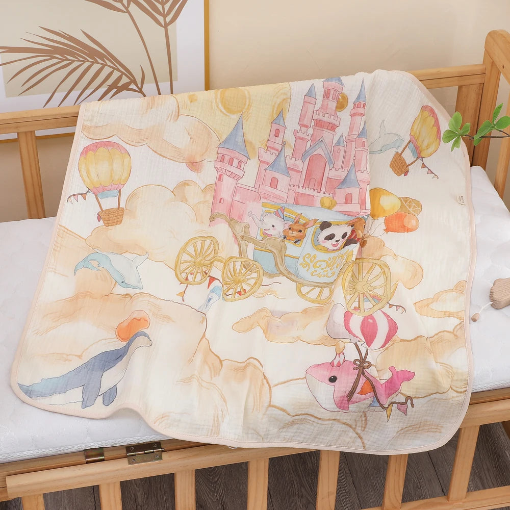 LittleMaylah baby bath towel pure cotton | soft children's blanket absorbent