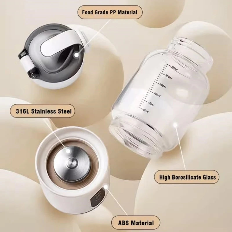 Portable Electric Baby Bottle Warmer USB Rechargeable 5200mAh/15000mAh Soak Formula Milk Instant Wireless Bottle Heater Travel