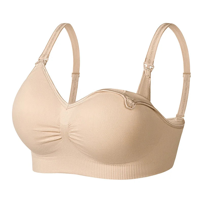 New Wireless Front Open Nursing Bra Soft Lace Breathable Seamless Maternity Breastfeeding Bras Maternal Support For Pregnant