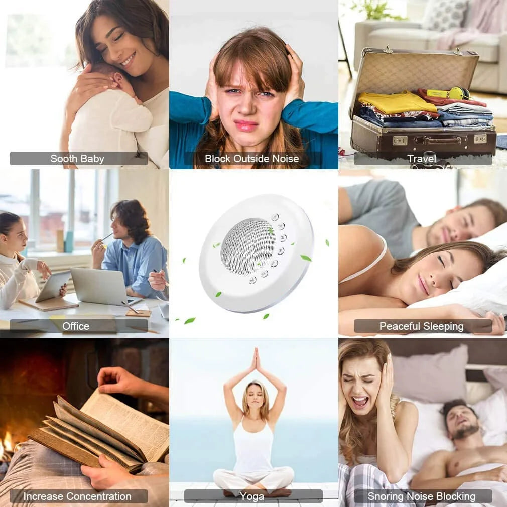 Baby White Noise Sleep Machine With Light Built-in 28 Soothing Sounds USB Rechargeable 2023 Baby White Noise Sleep Aid Device