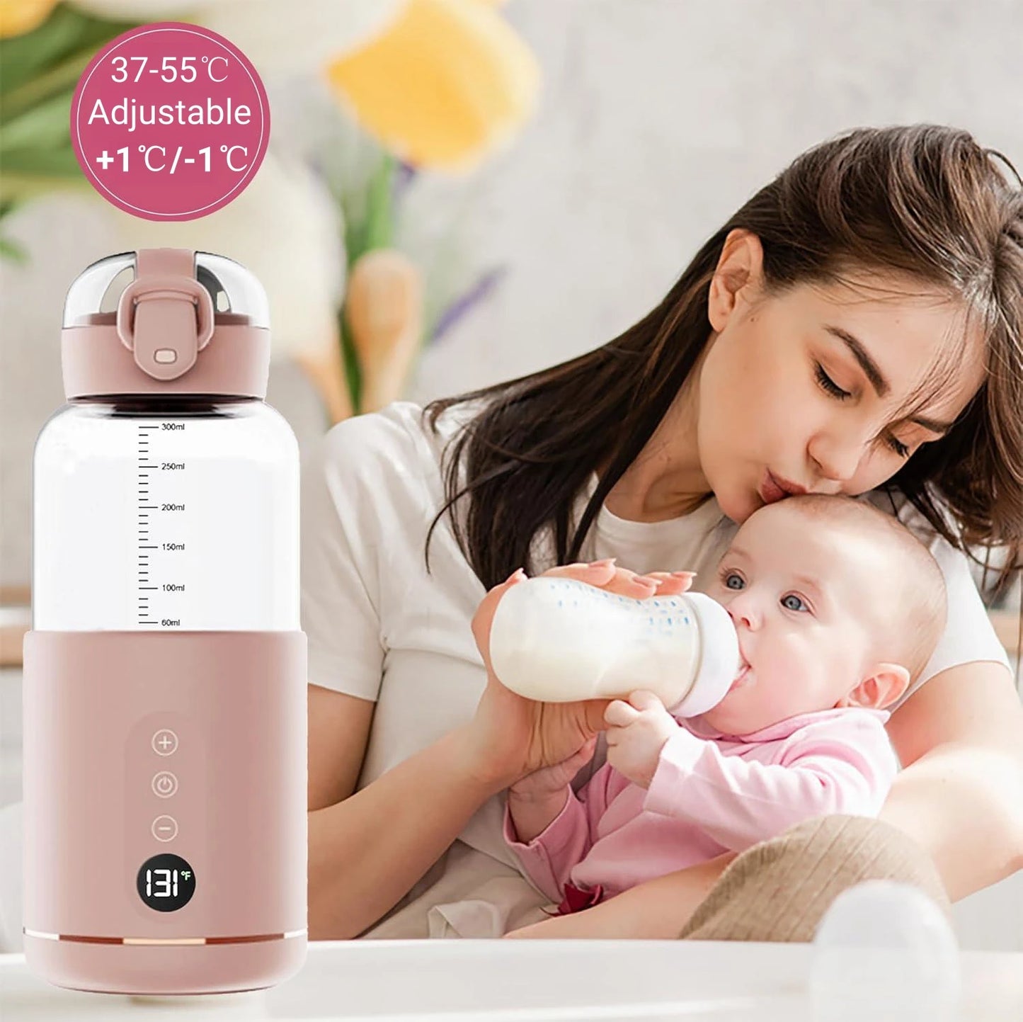 Portable Electric Baby Bottle Warmer USB Rechargeable 5200mAh/15000mAh Soak Formula Milk Instant Wireless Bottle Heater Travel