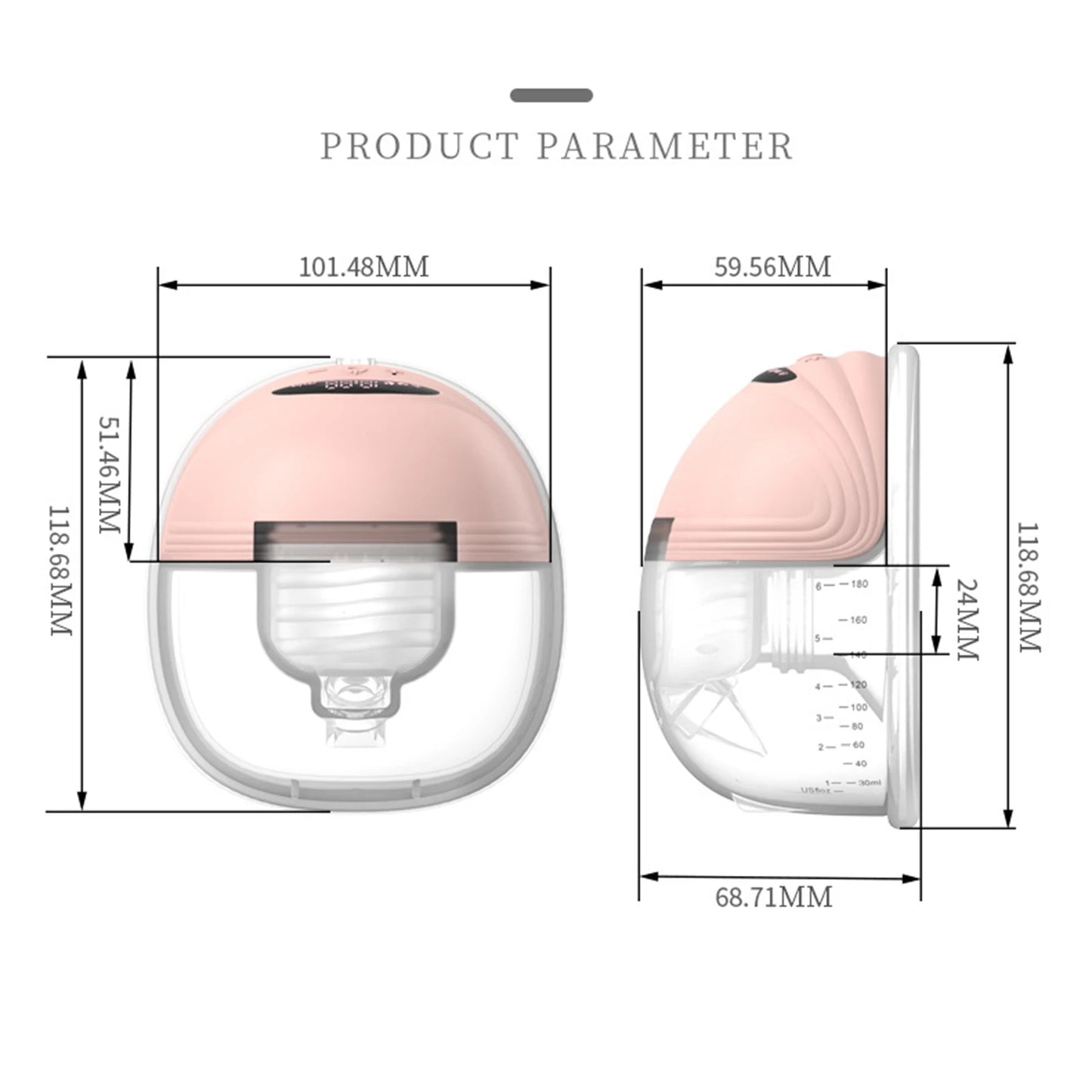 LittleMaylah™ Wearable Breast Pump Hands Free Electric Portable Wearable Breast Pumps Slient BPA-free Breastfeeding Milk Collector