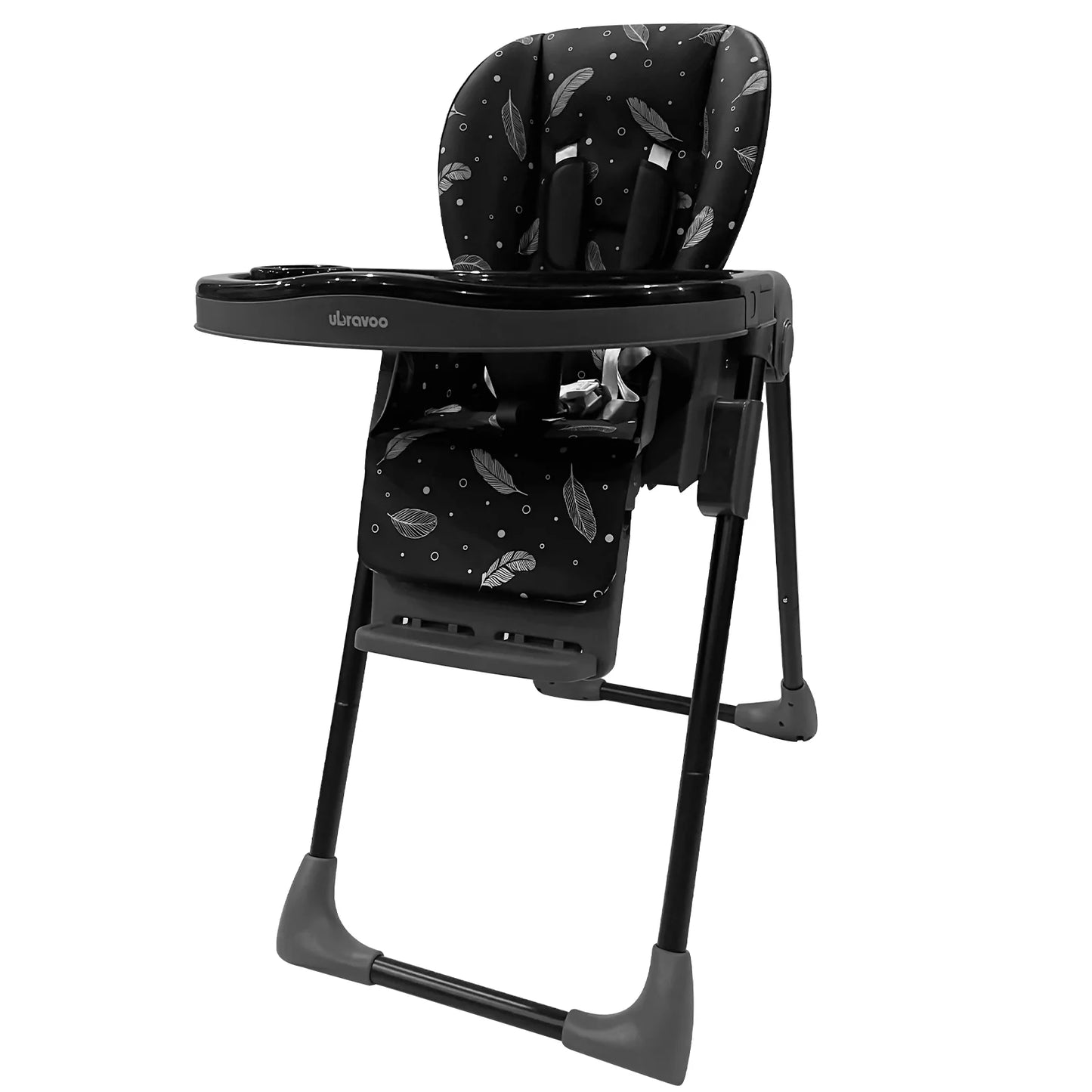 Baby Highchair 6 Months Plus Baby Eating High Chair with Foldable, Reclining, Double Tray, Easy Clean Feeding Highchair