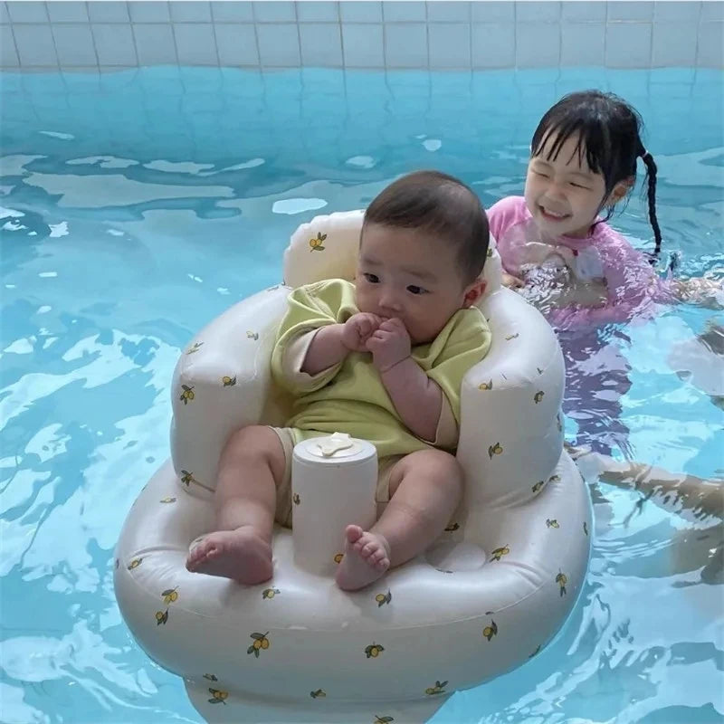 Baby Inflatable Seat for Babies 3-36 Month Built in Air Pump Infant Back Support Sofa Toddler Chair for SittingUp Baby Bath Seat