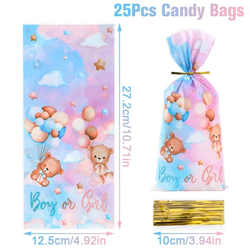 Gender Reveal Party Disposable Tablecloth Boy or Girl Baby Shower Decor Newborn Table Cover Gender Reveal Party Supplies