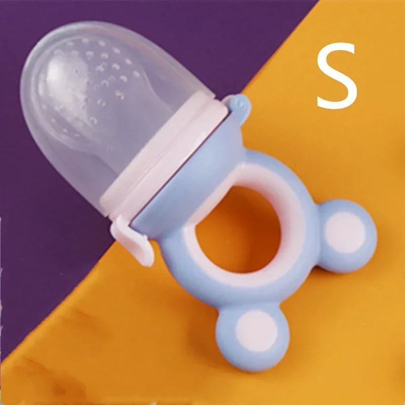 Baby Feeder Silicone Fresh Food Nibbler Kids Boy Girl Bear Ear Fruit Feeding Cute Infant Baby Supplies Nipple Soother Bottles