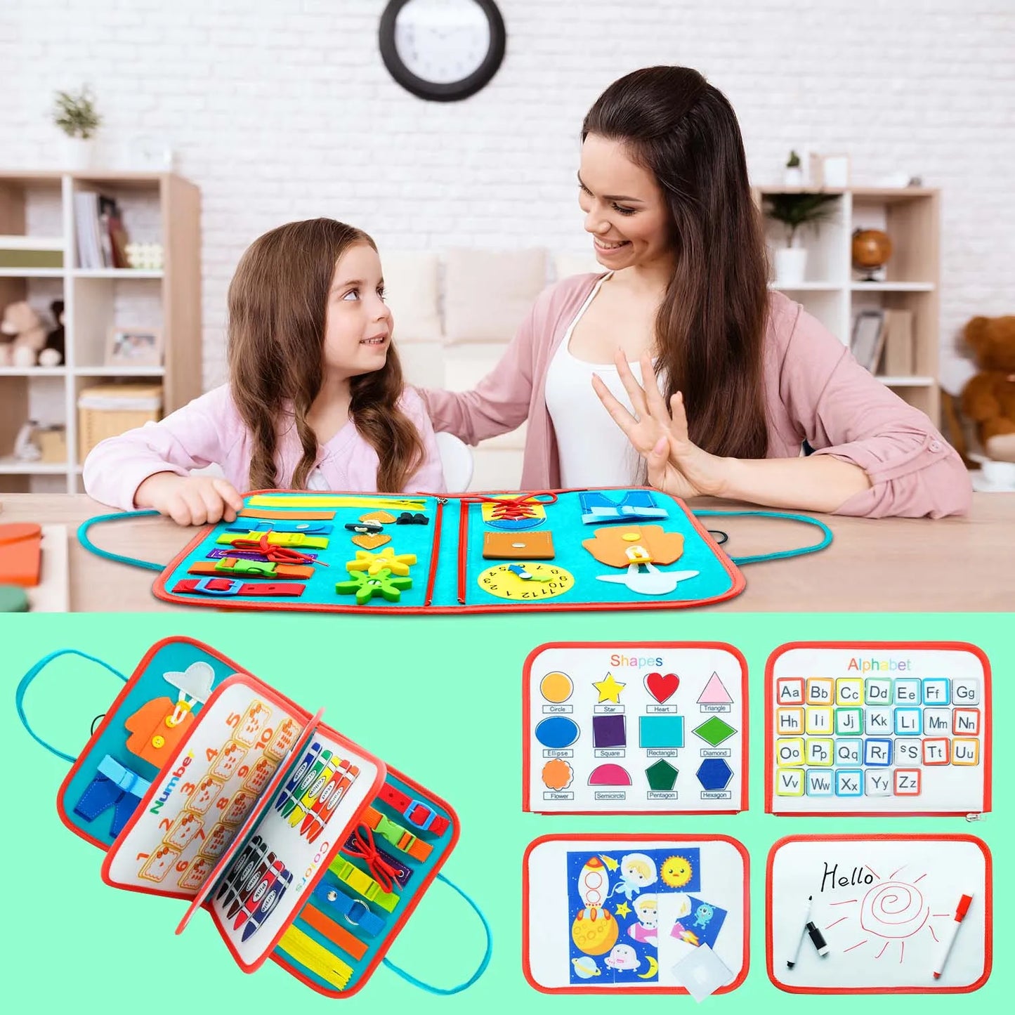 LittleMaylah Toddler Montessori Busy Board