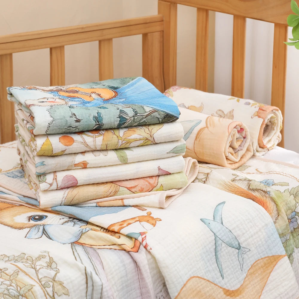 LittleMaylah baby bath towel pure cotton | soft children's blanket absorbent