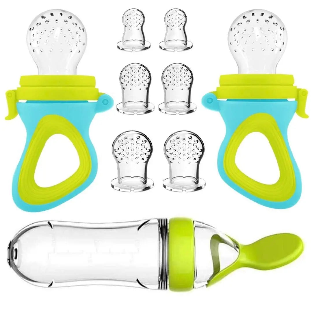 LittleMaylah™ Silicone Baby Food Feeder – Squeezing Bottle with Pacifier Spoon for Easy Feeding