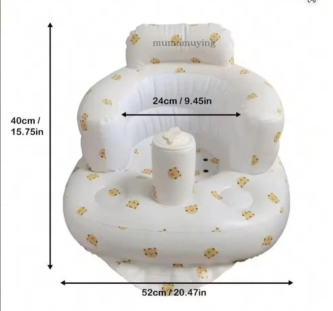 LittleMaylah™ Baby Inflatable Sofa – Portable Multifunctional Bath Chair & Sitting Trainer