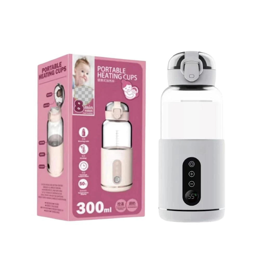Portable Electric Baby Bottle Warmer USB Rechargeable 5200mAh/15000mAh Soak Formula Milk Instant Wireless Bottle Heater Travel