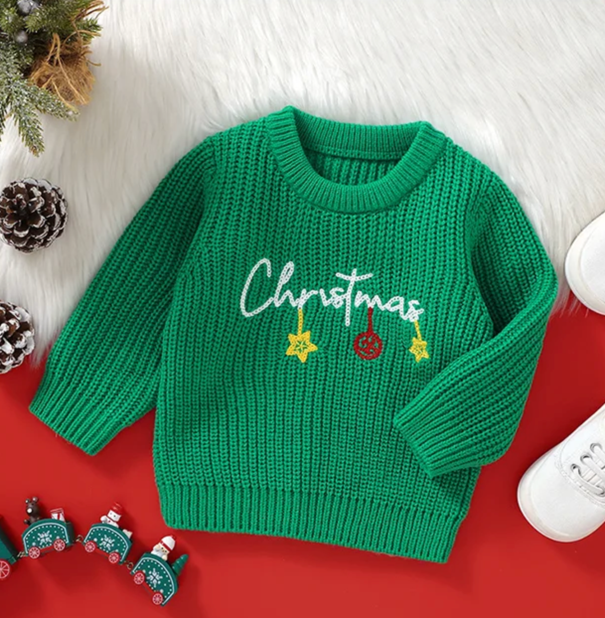 LittleMaylahâ„¢ Festive & Cozy Baby Christmas Sweater