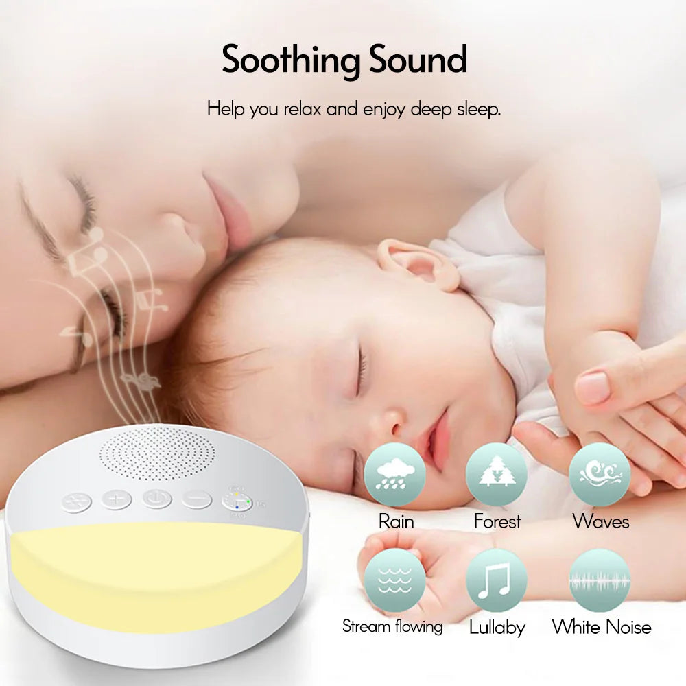 LittleMaylah™ Baby White Noise Machine with Night Light & Timer