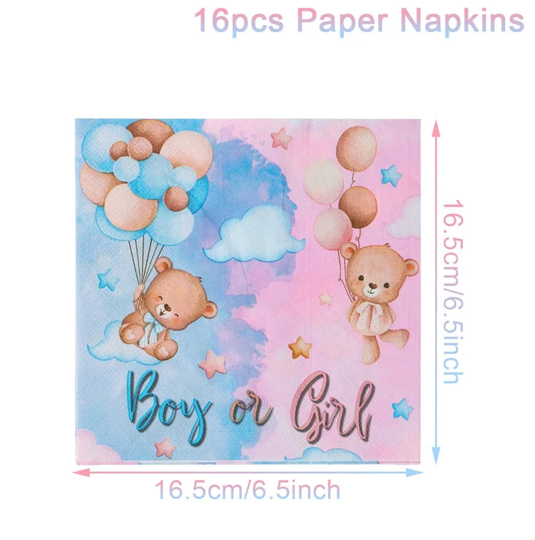 Gender Reveal Party Disposable Tablecloth Boy or Girl Baby Shower Decor Newborn Table Cover Gender Reveal Party Supplies