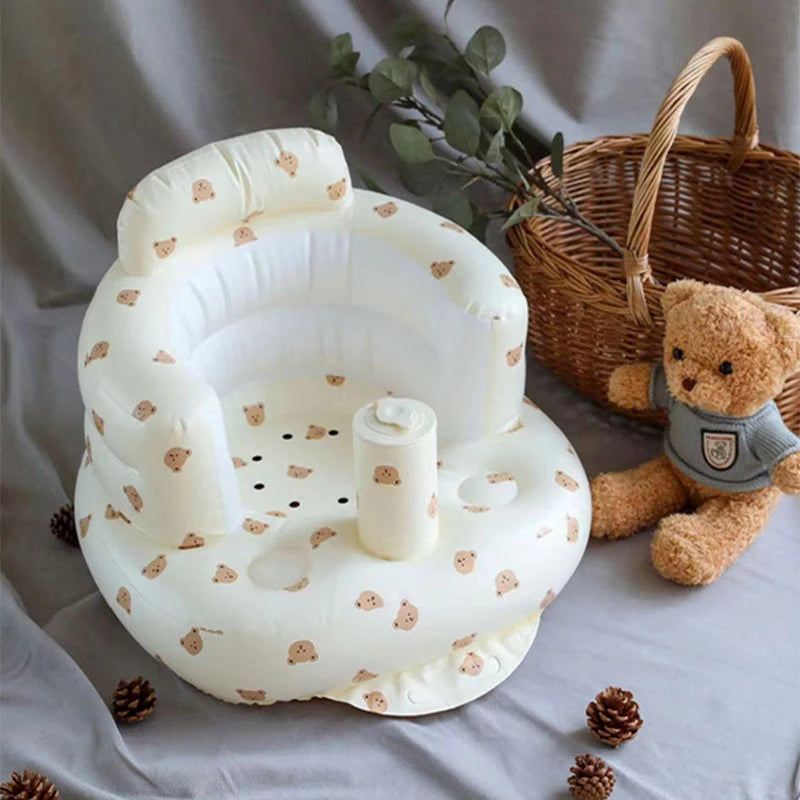 LittleMaylah™ Baby Inflatable Sofa – Portable Multifunctional Bath Chair & Sitting Trainer