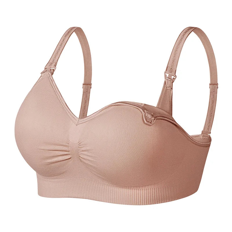 New Wireless Front Open Nursing Bra Soft Lace Breathable Seamless Maternity Breastfeeding Bras Maternal Support For Pregnant
