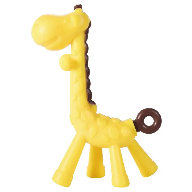 1PCS Baby Silicone Teething Training Toothbrush BPA Free Giraffe Shape Safe Toddle Teether Chew Toys Teethers Soothe Babies Gums
