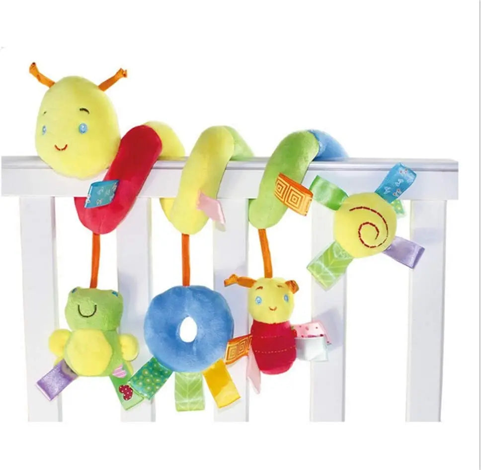 LittleMaylah™ Baby Hanging Toy – Plush Spiral Stroller Activity Toy with Rattles & Squeakers