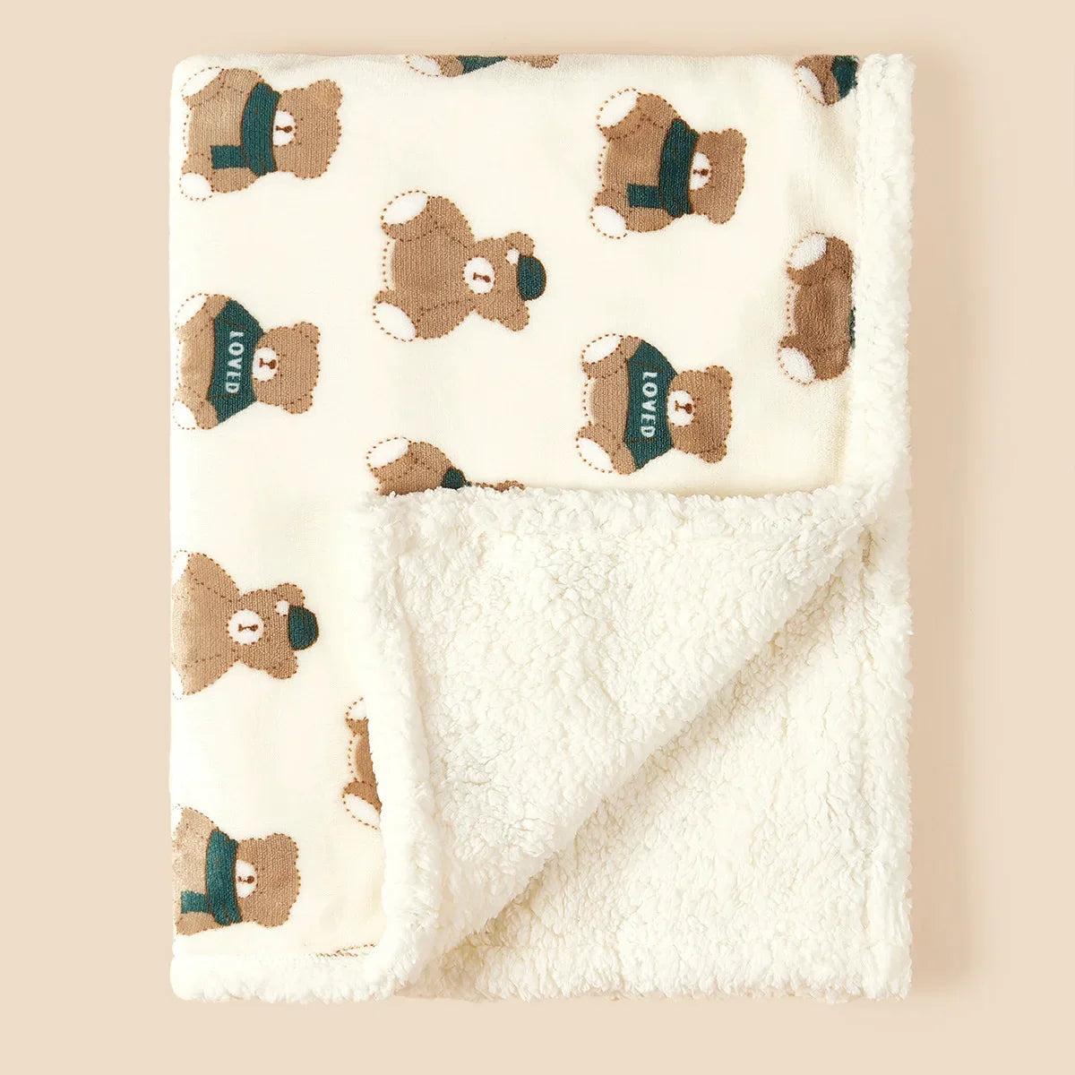 LittleMaylah™ Winter Baby Blanket – Flannel Lamb Fleece Swaddle & Stroller Wrap