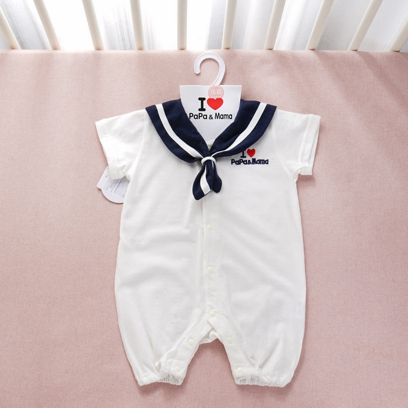 LittleMaylah™ Baby Nautical Onesie – Soft Cotton Sailor Outfit for Newborns