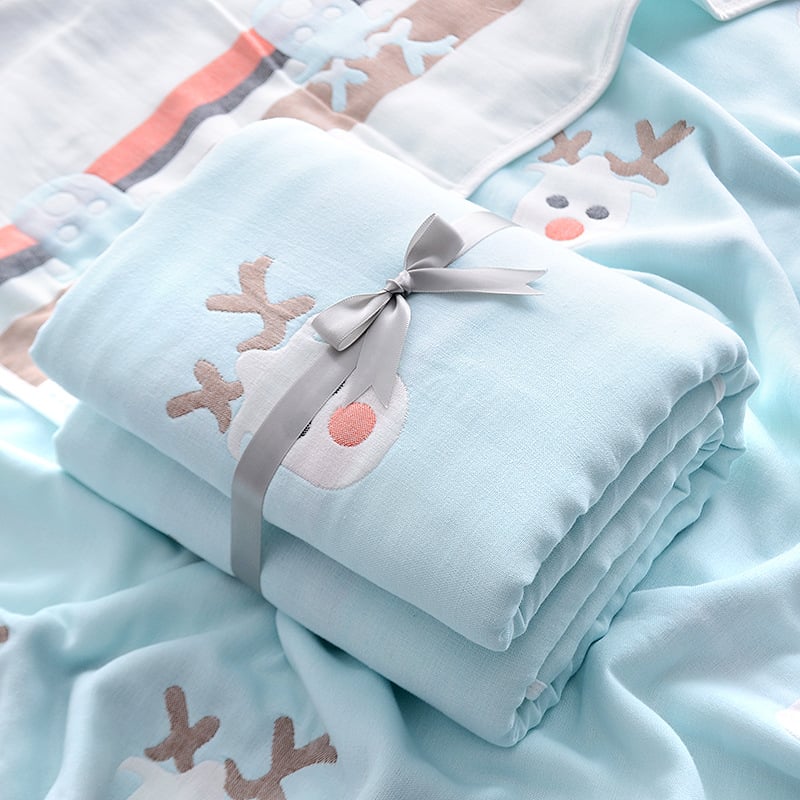 Pure Cotton Absorbent Baby Quilt Bath towel