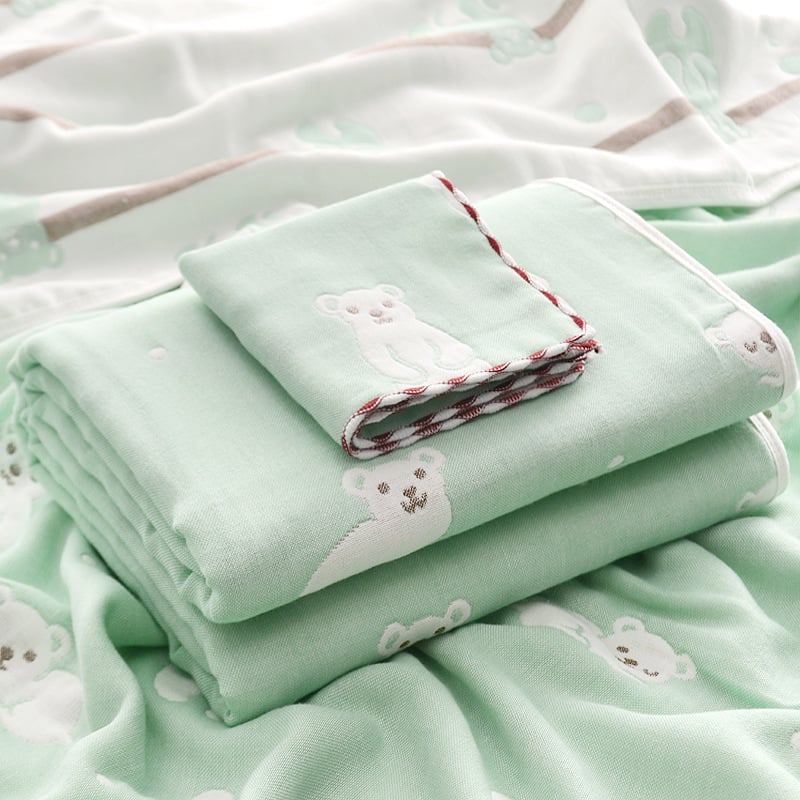 Pure Cotton Absorbent Baby Quilt Bath towel