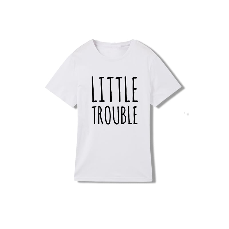 Big Trouble Little Trouble Cartoon Character Father And Son T-shirt Parent-child Outfit Top