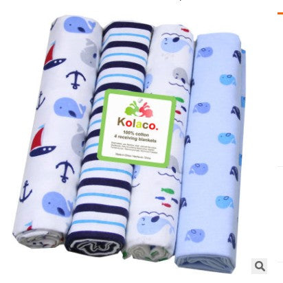 LittleMaylah™ 4-Piece Cotton Baby Swaddle Blanket