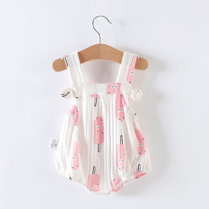 LittleMaylah™ Baby Girl Triangle Romper
