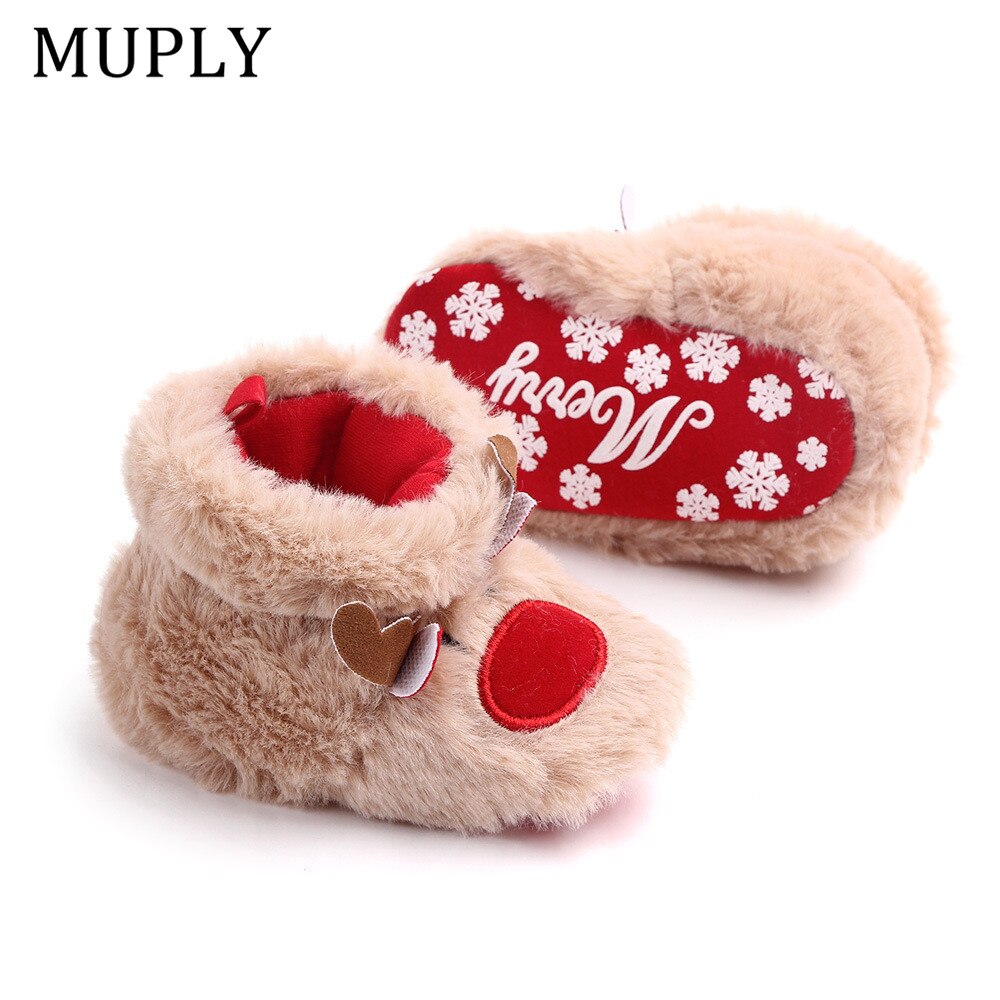 LittleMaylah™ Christmas Elk Baby Warm Shoes