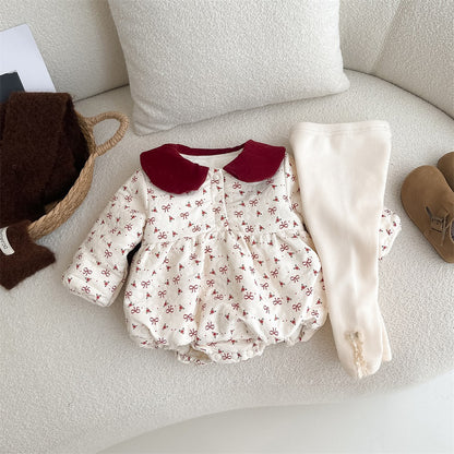 LittleMaylah™ Velvet Baby Bow Gown